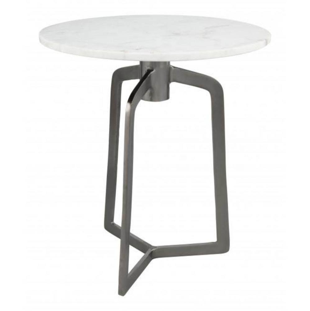 Rand Marble Side Table White and Black