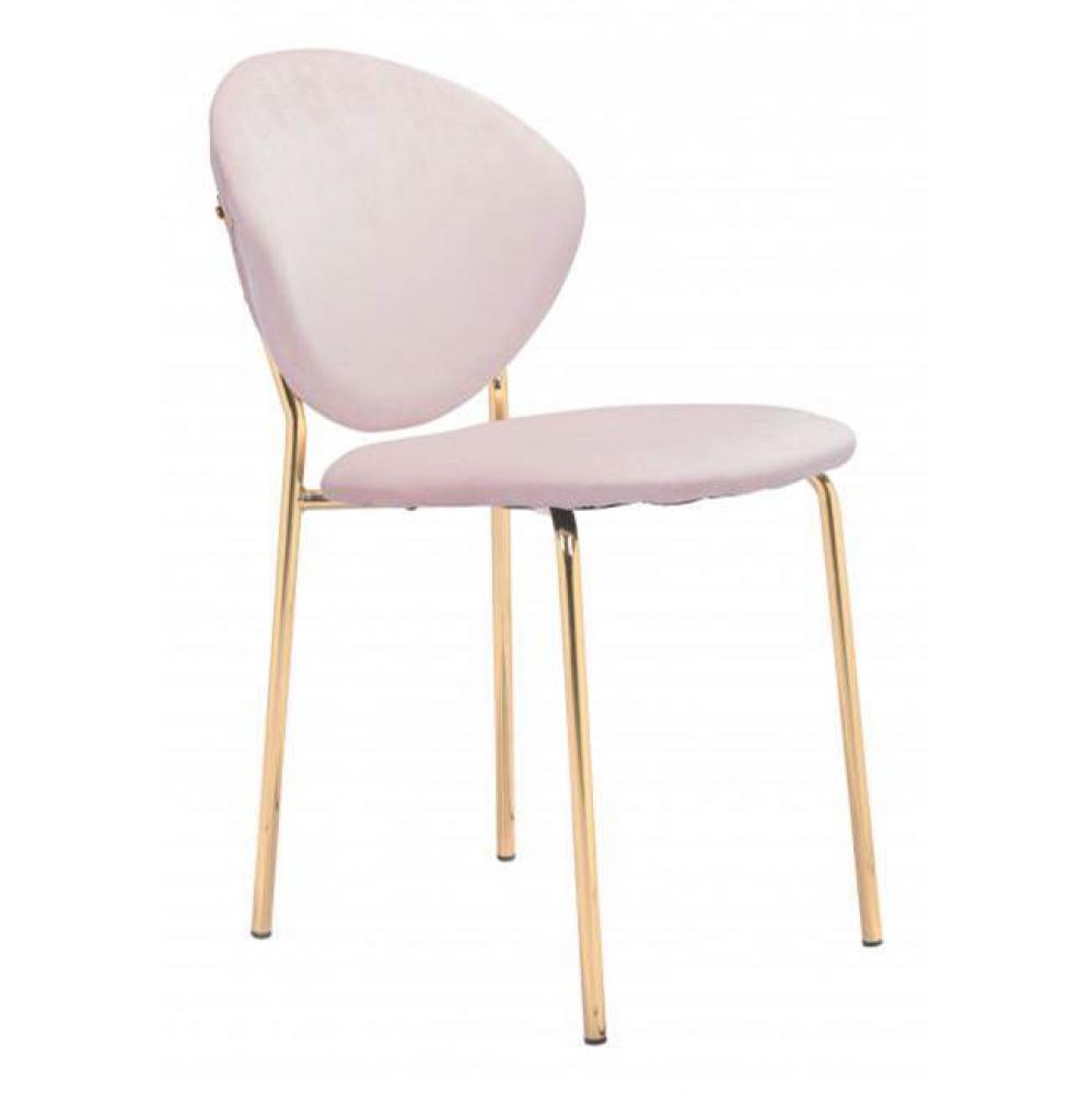 Clyde Dining Chair (Set of 2) Pink and Gold