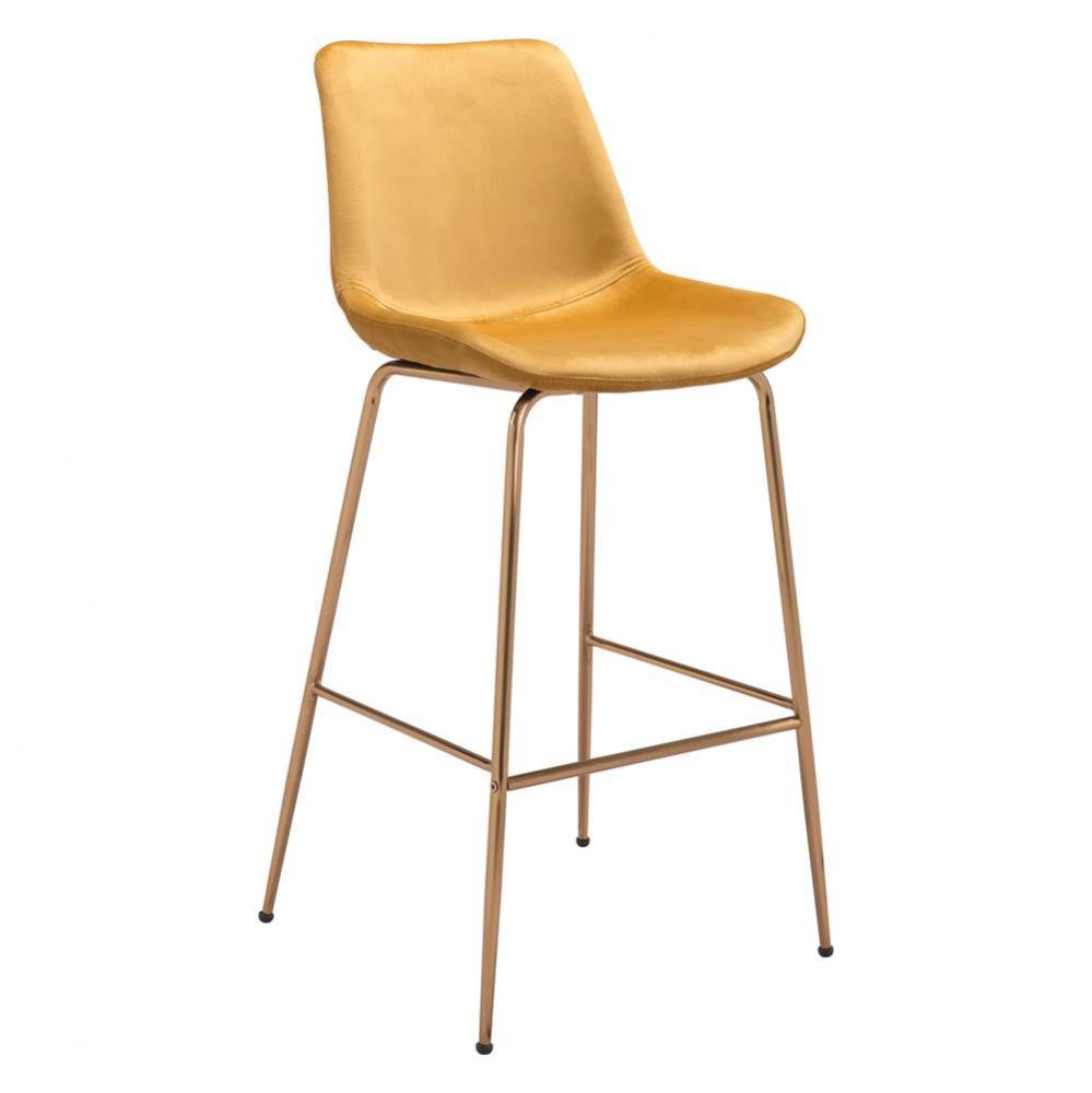 Tony Bar Chair Yellow and Gold