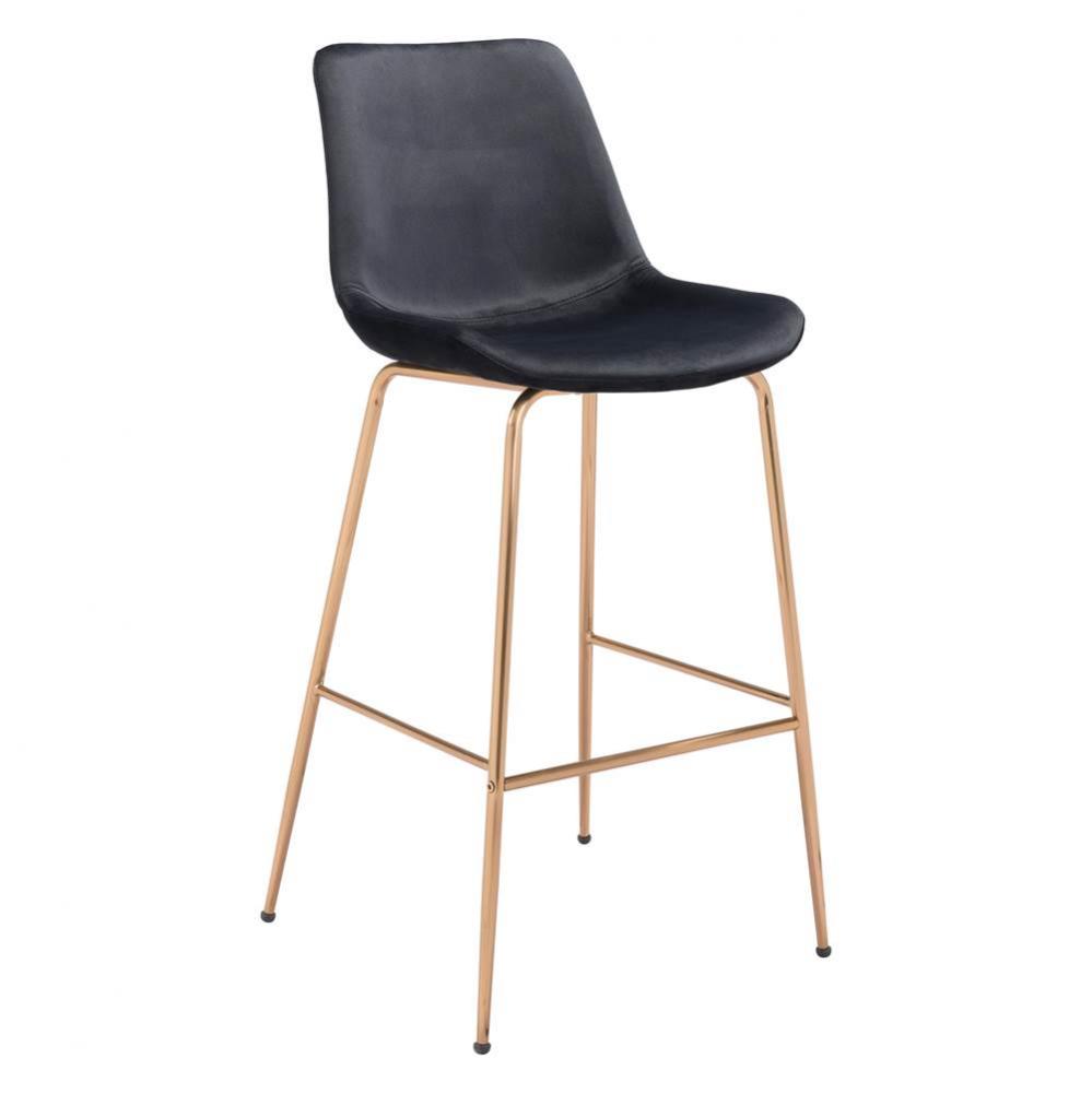 Tony Bar Chair Black and Gold
