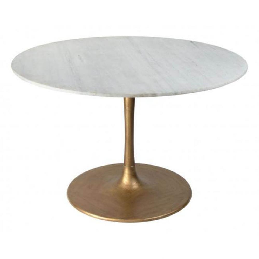 Ithaca Dining Table White and Gold
