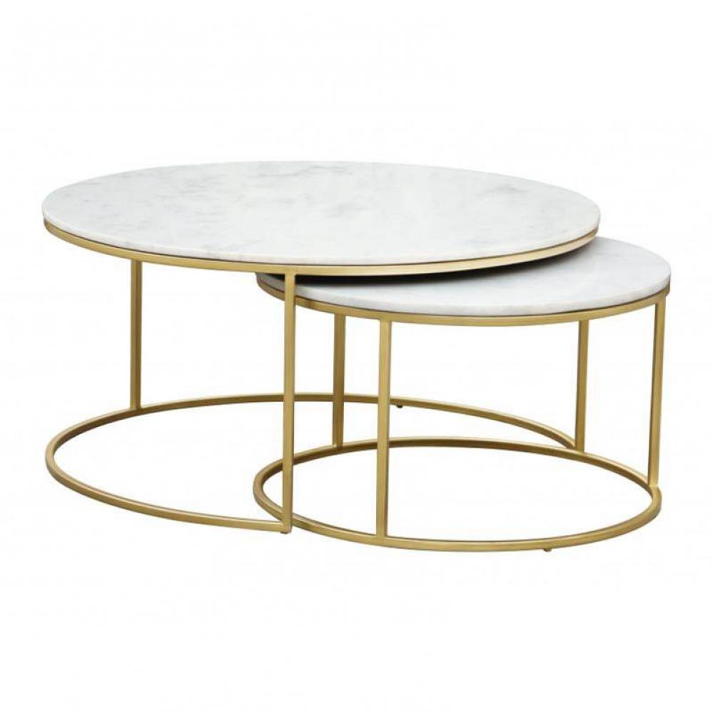 Daniel Nesting Coffee Table Brass