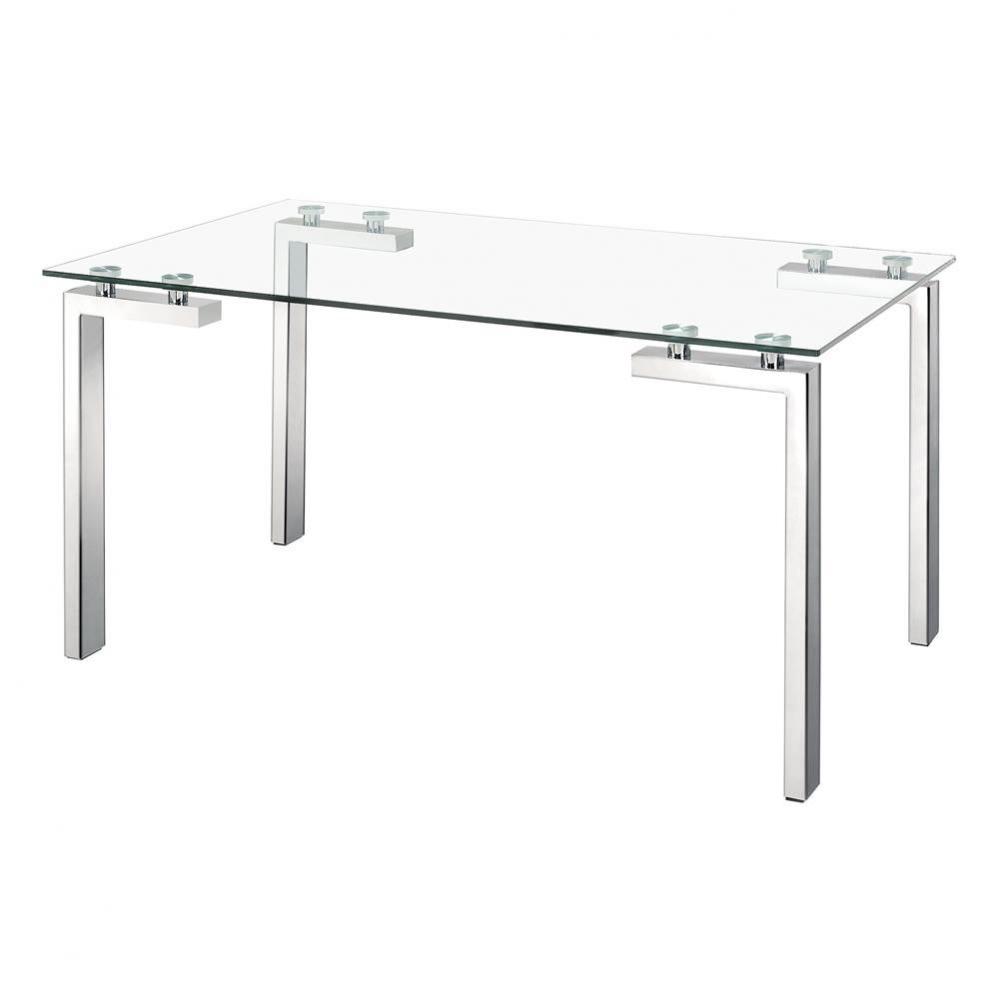 Roca Dining Table Polished Stainless Steel