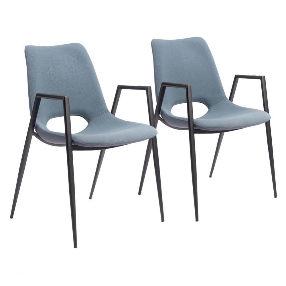 Desi Dining (Set of 2) Chair Gray