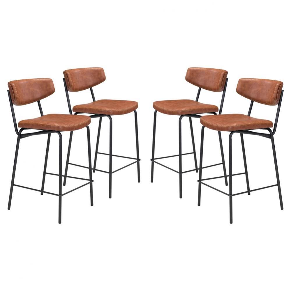 Sharon Counter Chair (Set of 4) Vintage Brown