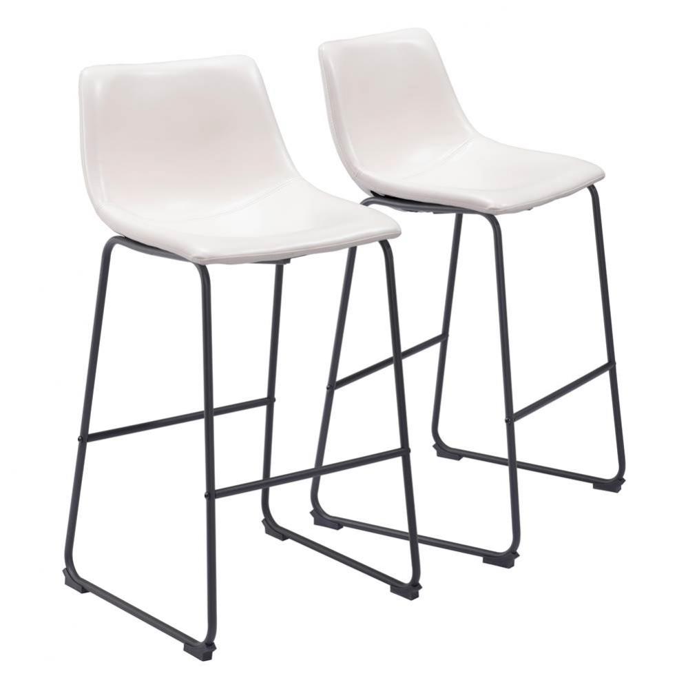 Smart Bar Chair (Set of 2) Distressed White