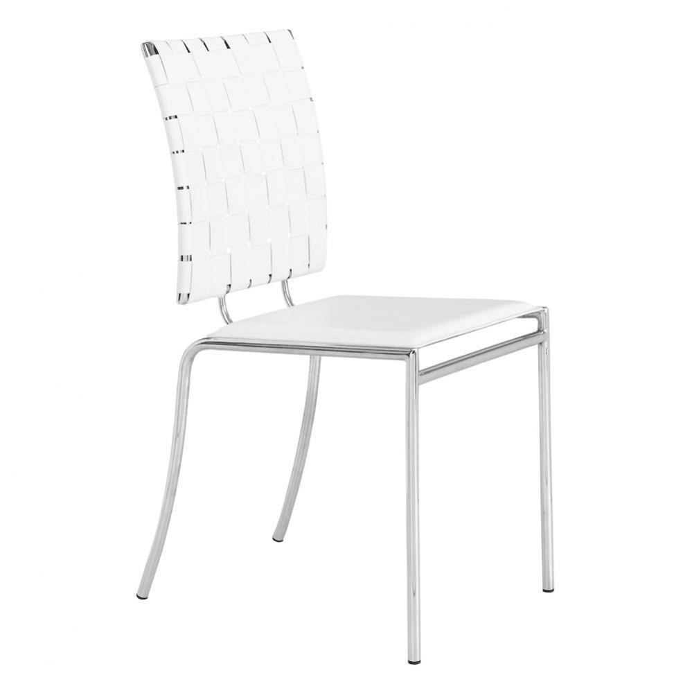 Criss Cross Dining Chair (Set of 4) White