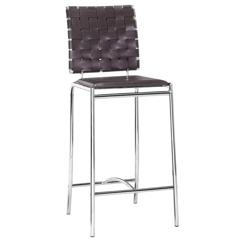 Criss Cross Counter Chair (Set of 2) Espresso