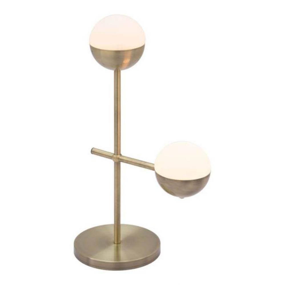 Waterloo Table Lamp White and Brushed Bronze