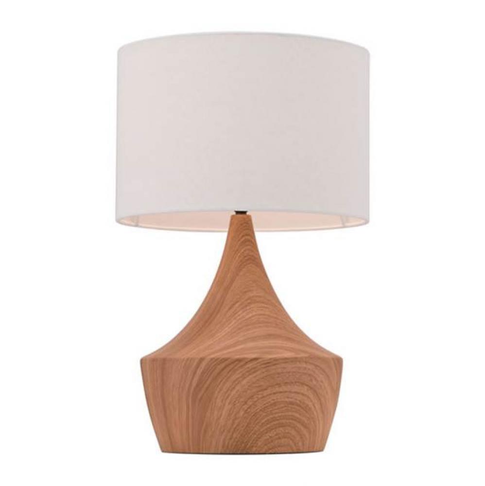 Kelly Table Lamp White and Brown