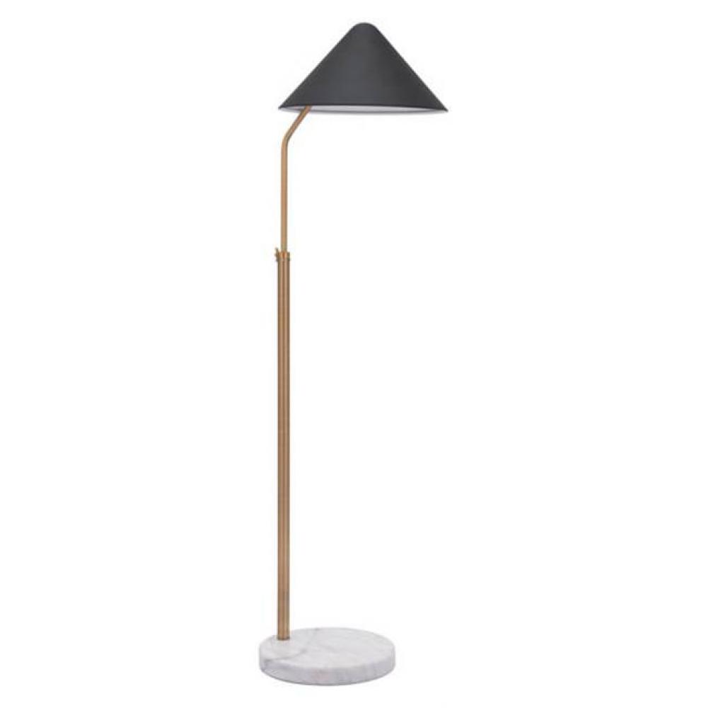 Pike Floor Lamp Black and White