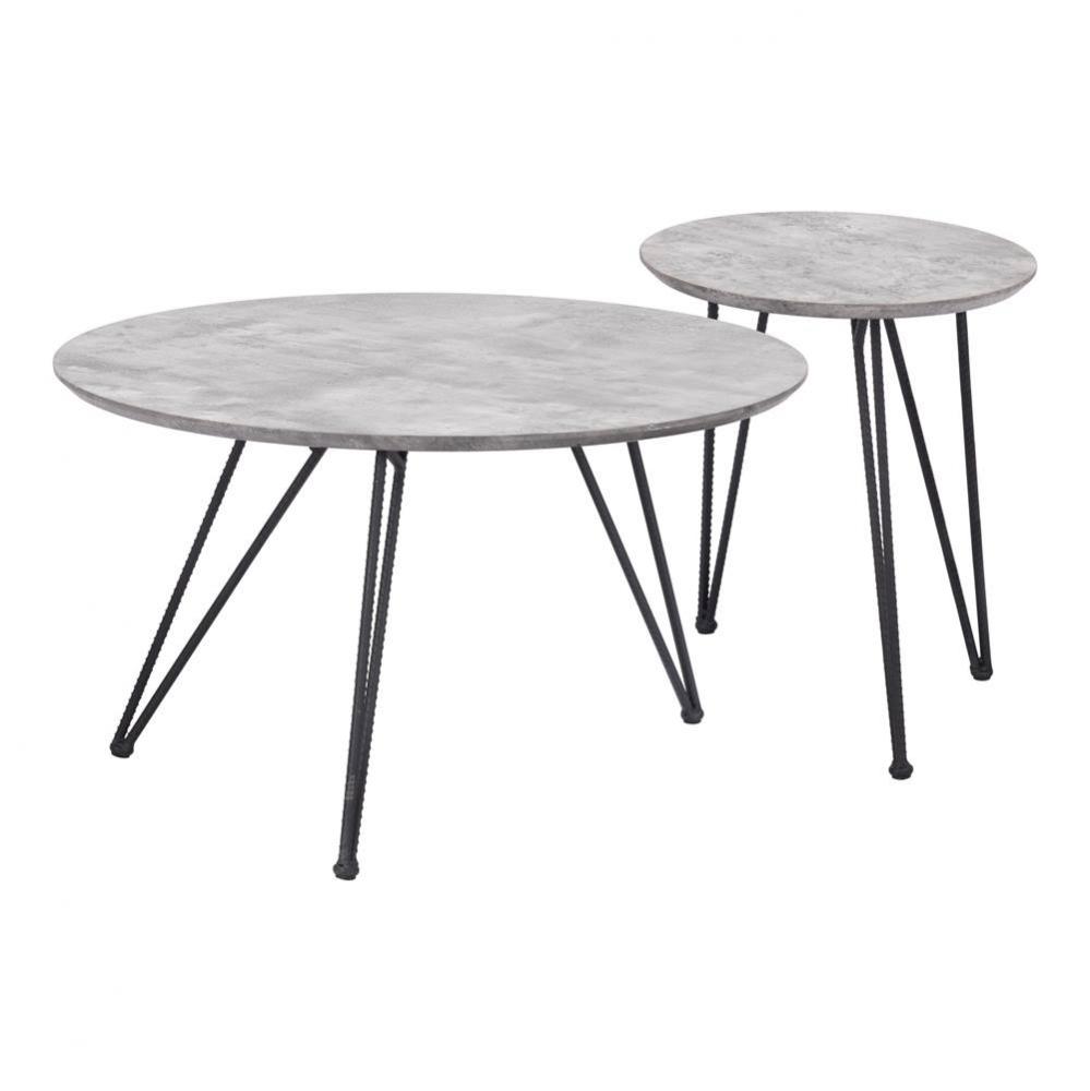 Kerris Coffee Table Set Gray and Black