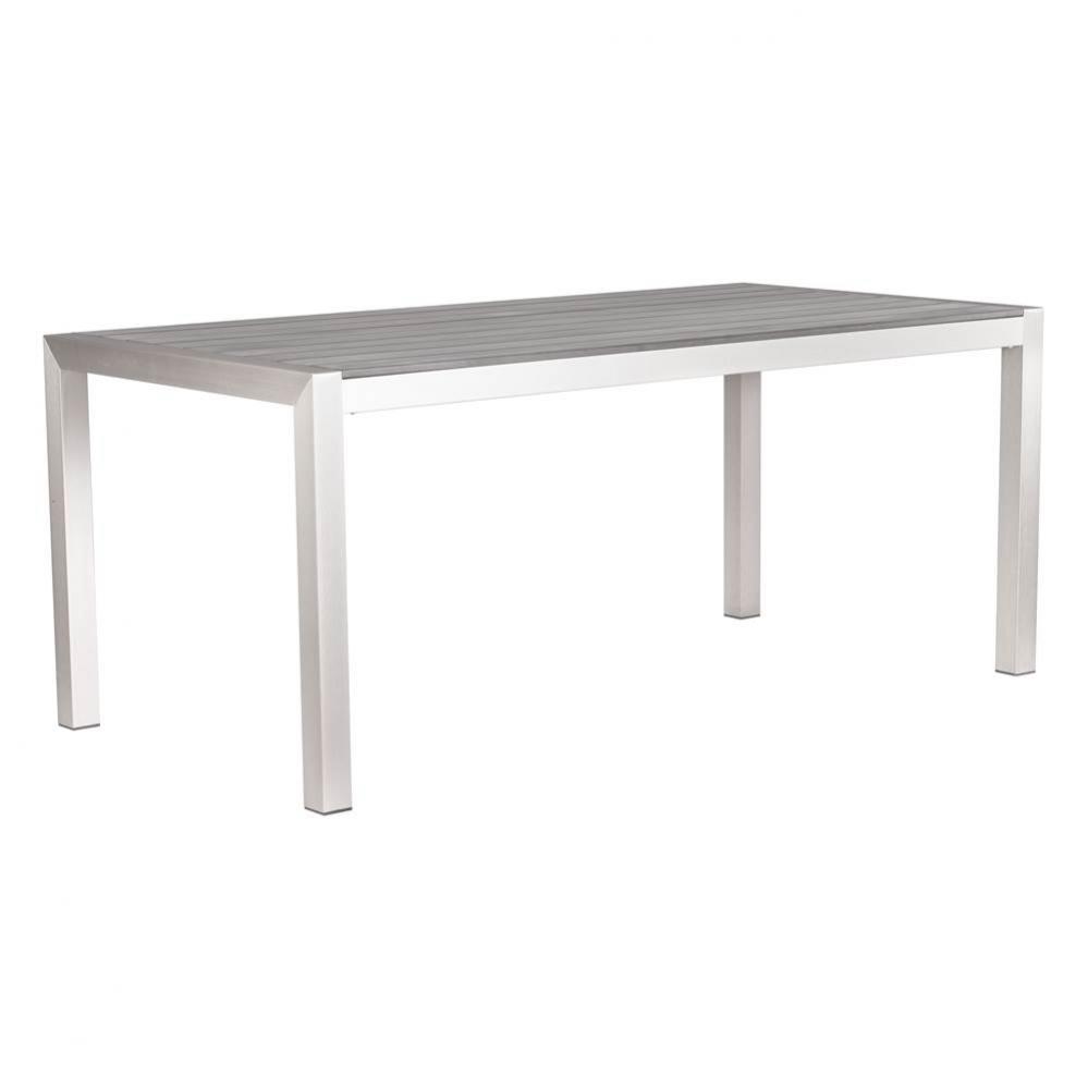 Metropolitan Dining Table Brushed Aluminum