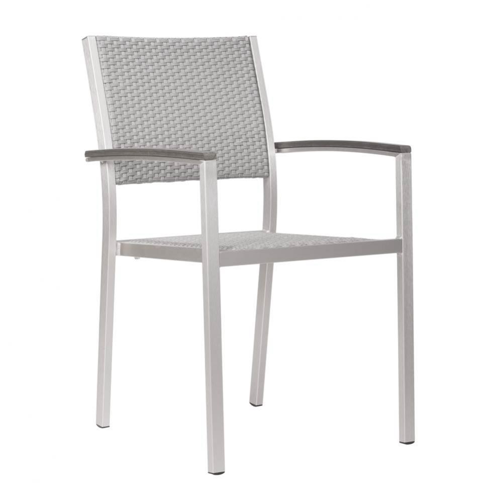 Metropolitan Arm Chair (Set of 2) Brushed Aluminum