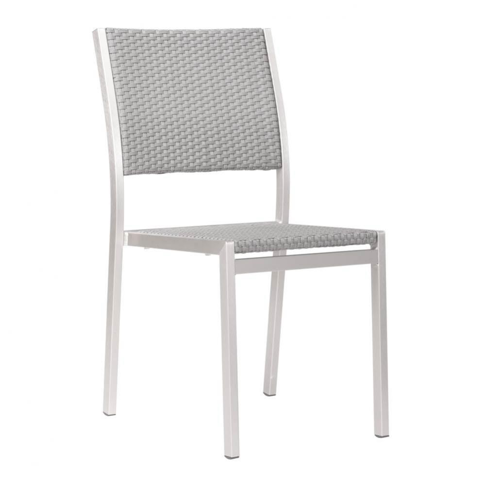 Metropolitan Armless Chair (Set of 2) Brushed Aluminum