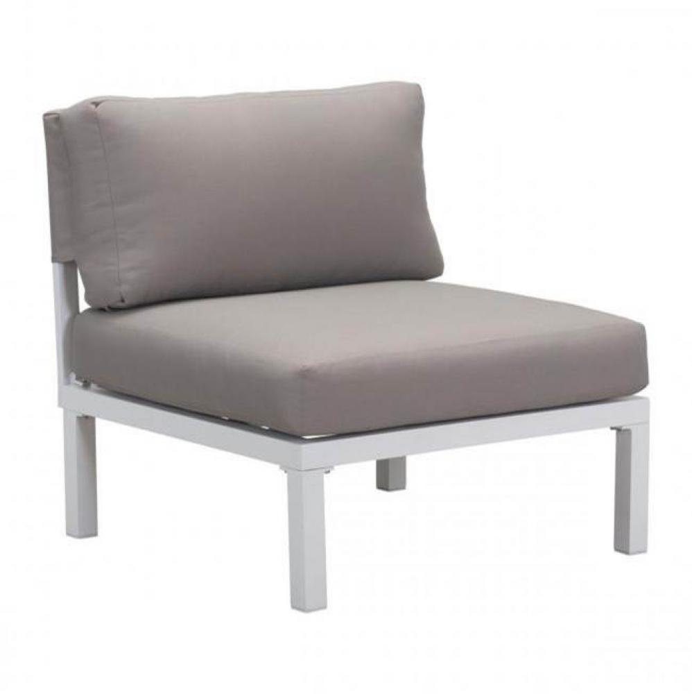 Santorini Armless Chair White & Gray