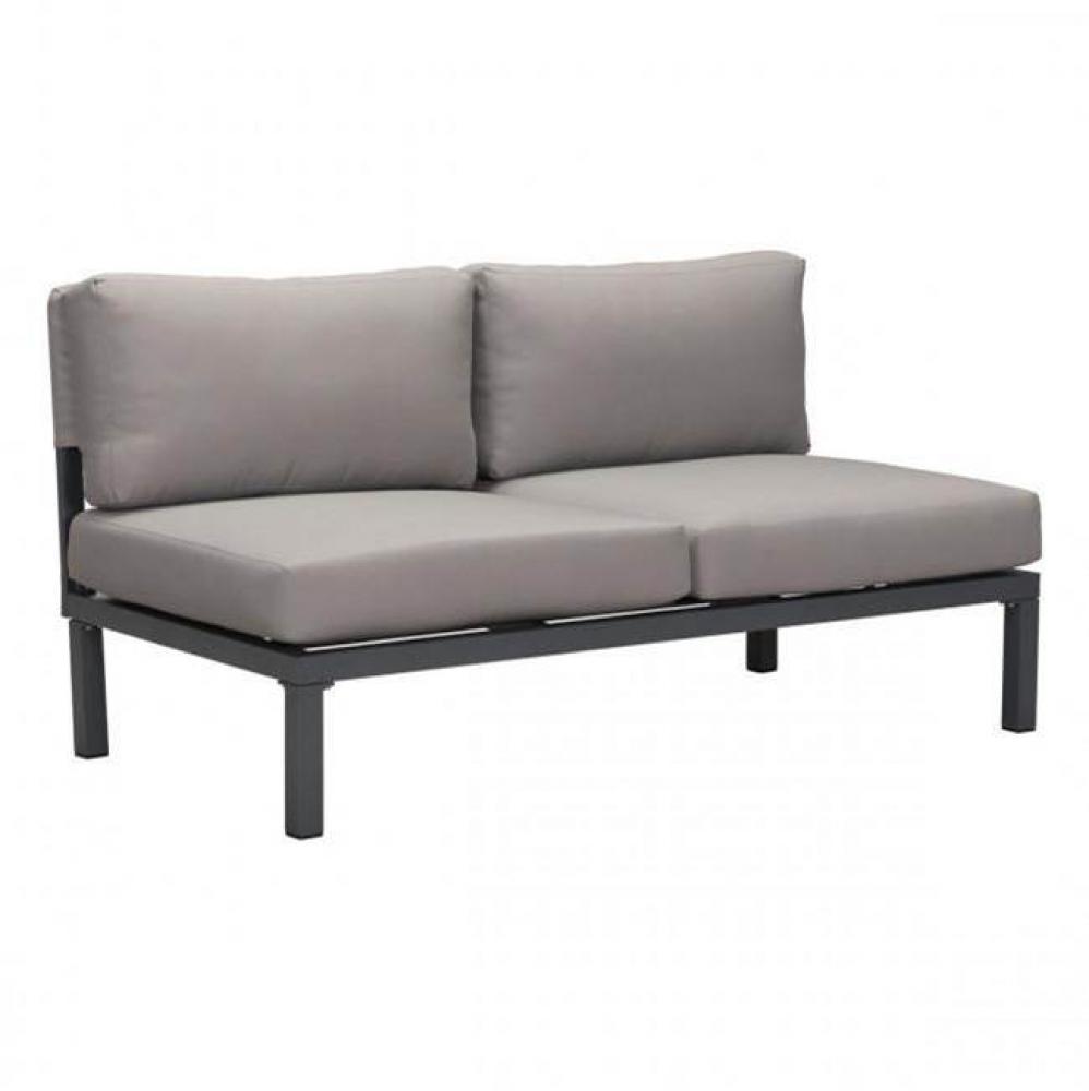 Santorini Loveseat Dark Gray & Gray