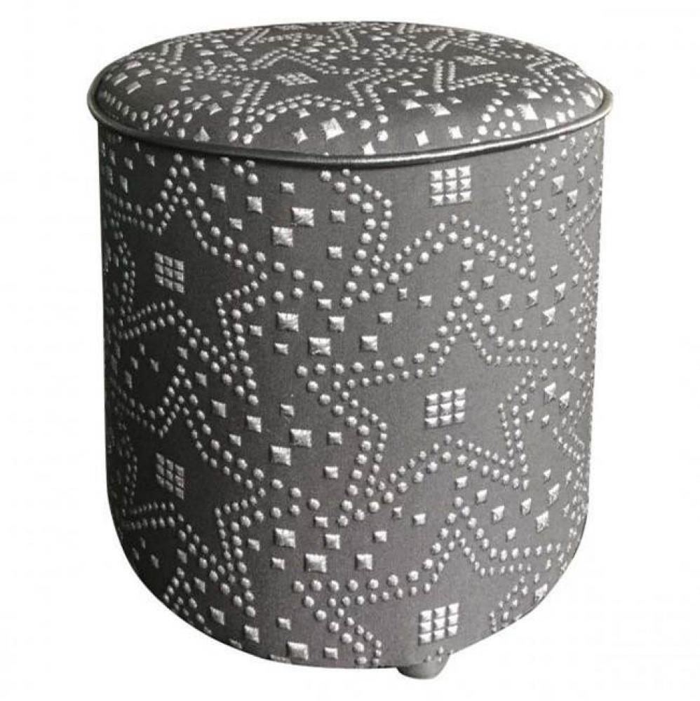 Constellation Ottoman Silver & Black