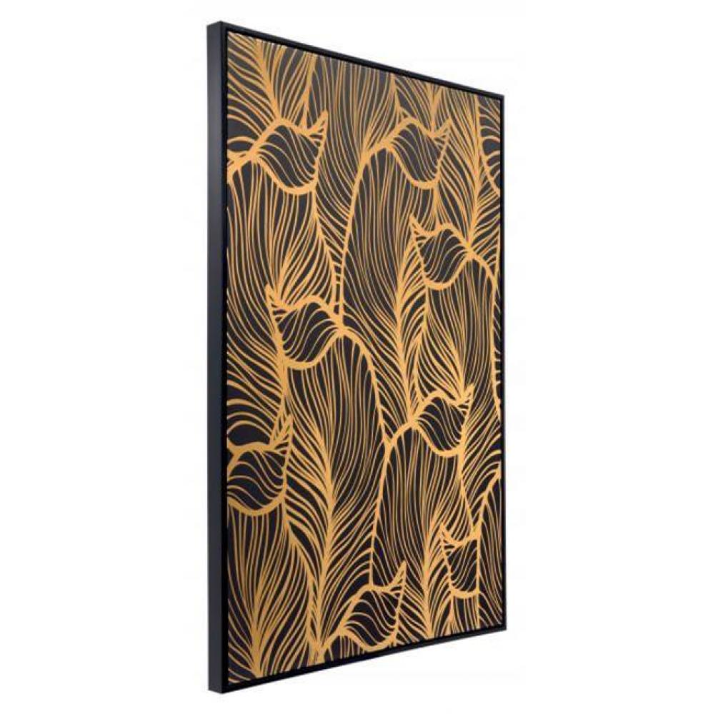 Flora Canvas Black and Gold