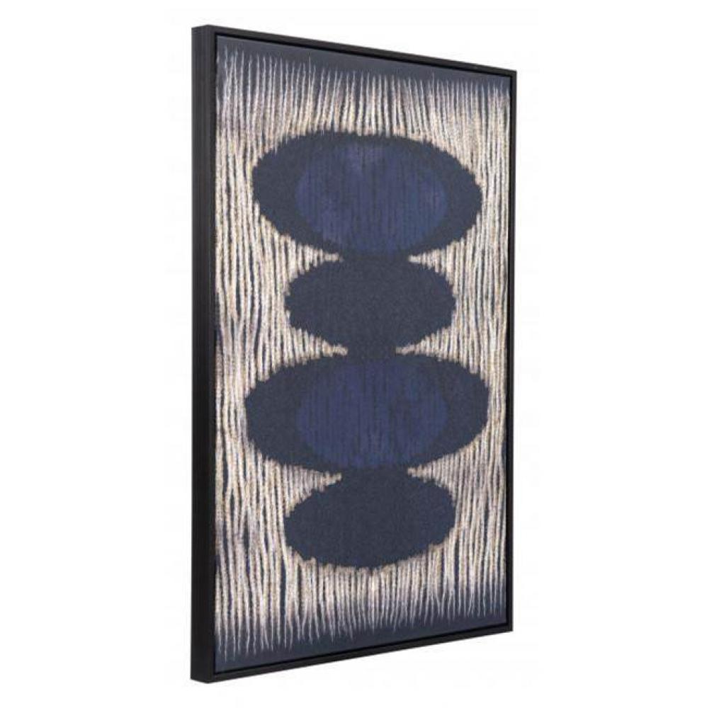 Stacking Stones Canvas Black and Gold