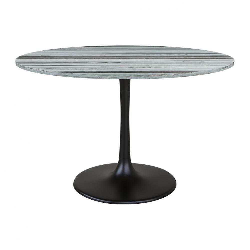 Central City Dining Table Gray and Black