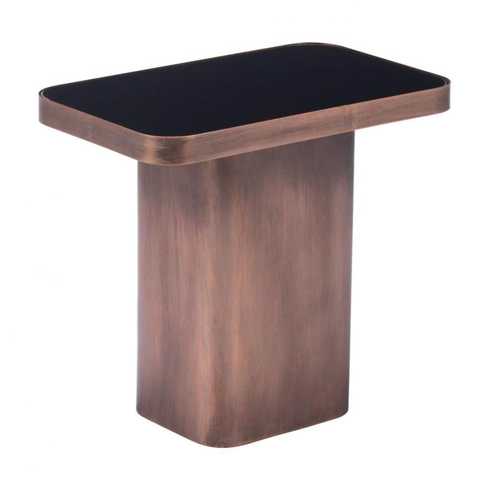 Marcos Side Table Black and Antique Bronze