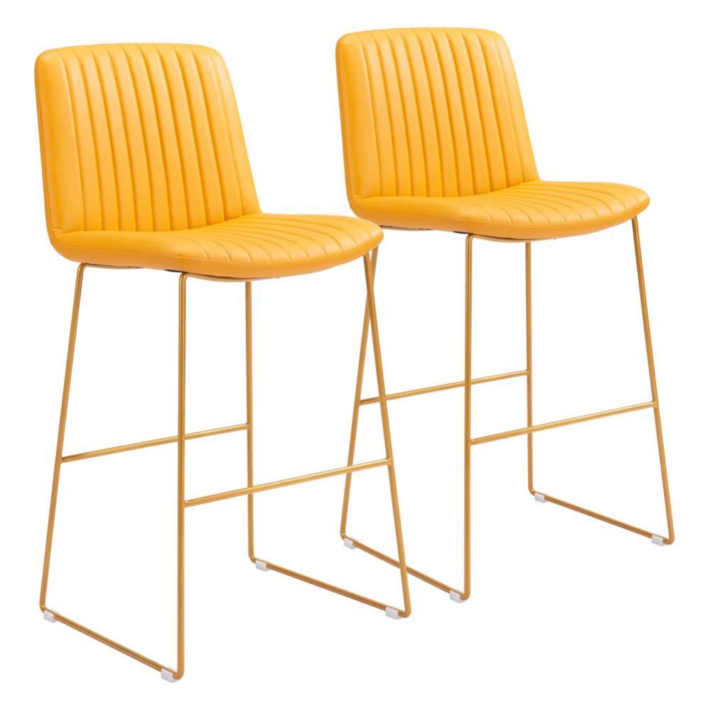 Mode Bar Chair (Set of 2) Yellow