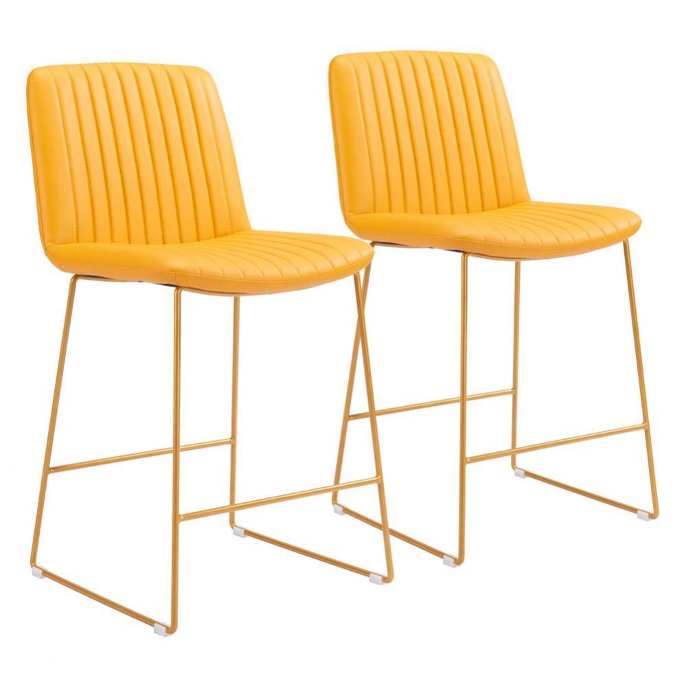 Mode Counter Chair (Set of 2) Yellow