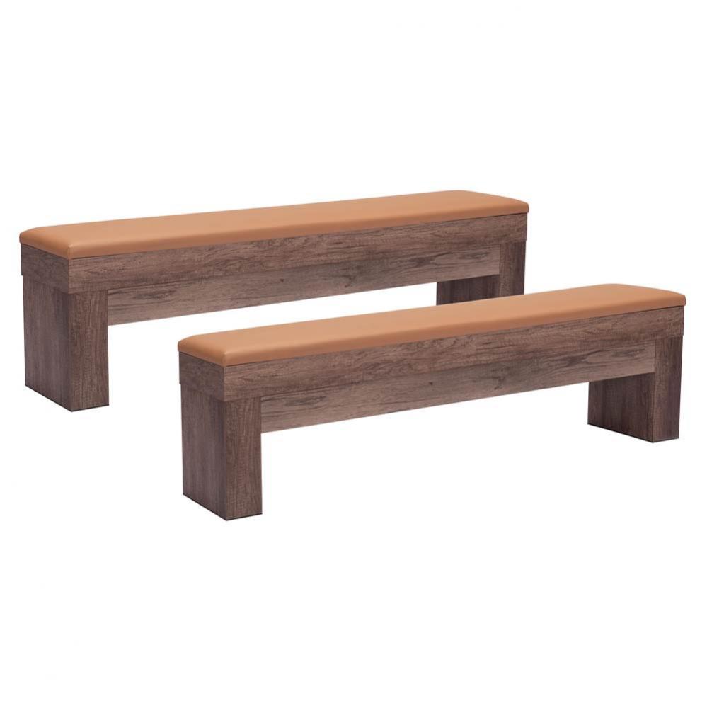 Bonker Storage Bench (Set of 2) Brown