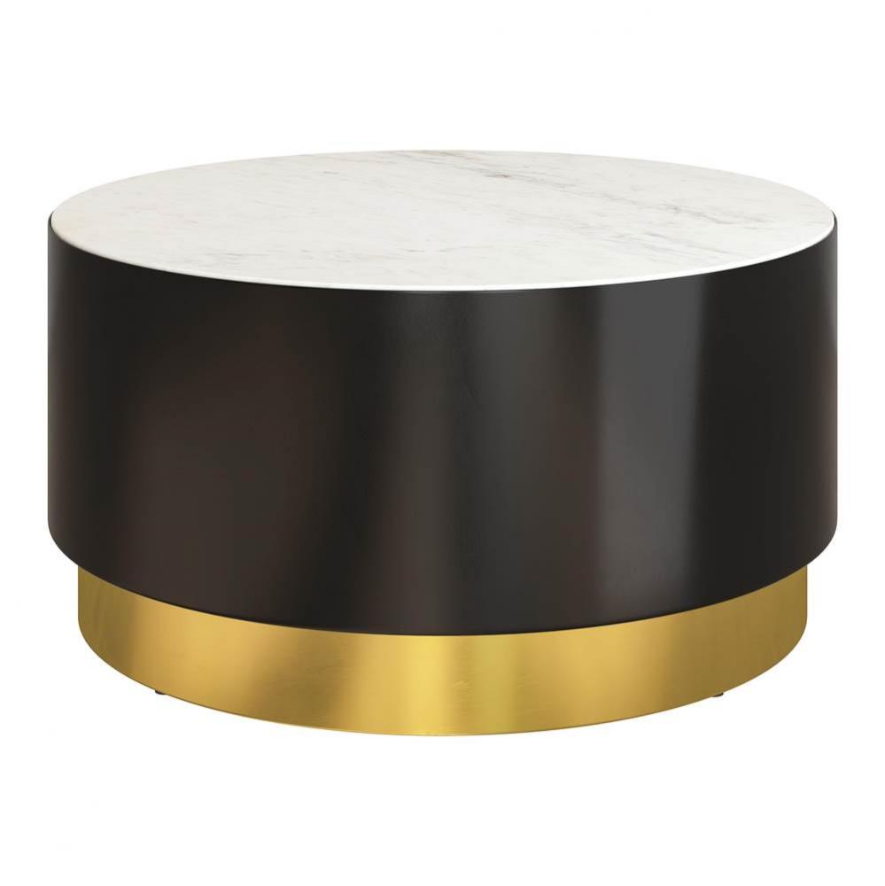 Zeke Coffee Table White, Black and Gold