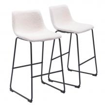 Zuo 109653 - Smart Bar Chair (Set of 2) Ivory