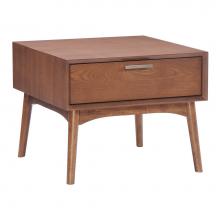 Zuo 100092 - Design District Side Table Walnut