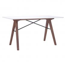 Zuo 100147 - Saints Desk Walnut & White