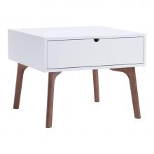 Zuo 100149 - Padre End Table Walnut & White
