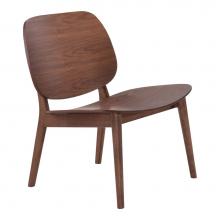 Zuo 100152 - Priest Lounge Chair Walnut (Set of 2)