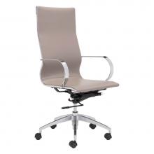 Zuo 100373 - Glider High Back Office Chair Taupe