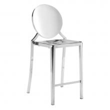 Zuo 100551 - Eclipse Counter Chair Stainless Steel (Set of 2)