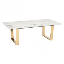 Zuo 100653 - Atlas Coffee Table White and Gold