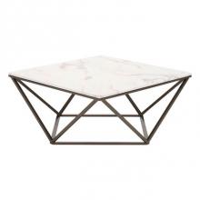Zuo 100657 - Tintern Coffee Table White and Antique Brass
