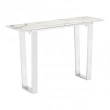 Zuo 100709 - Atlas Console Table White and Silver