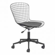 Zuo 100949 - Wire Office Chair Black and Black Cushion