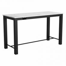 Zuo 100974 - Dawson Faux Marble Bar Table White and Matte Black