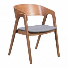Zuo 100977 - Alden Dining Arm Chair (Set of 2) Walnut and Dark Gray