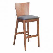 Zuo 100983 - Ambrose Bar Chair (Set of 2) Walnut and Gray