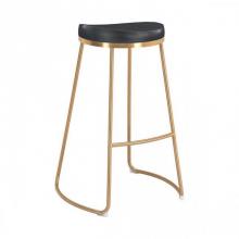 Zuo 101266 - Bree Barstool (Set of 2) Black and Gold