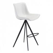 Zuo 101287 - Aki Bar Chair (Set of 2) White and Black