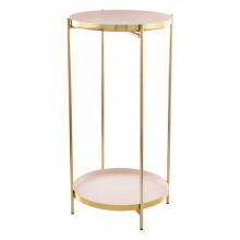 Zuo 101450 - Jenna Side Table White and Gold