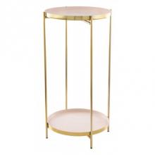 Zuo 101450 - Jenna Side Table White and Gold