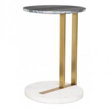 Zuo 101489 - Zenith Marble Side Table Black, White and Gold