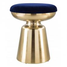 Zuo 101504 - Juniper Side Stool Blue and Gold